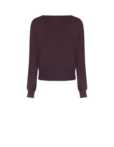 Lightweight Jumper with an Asymmetrical Neckline and ‘Rinascimento’ Jewel Detail