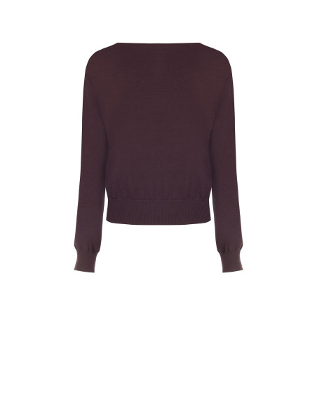 Pull léger à encolure asymétrique et détail « Rinascimento »