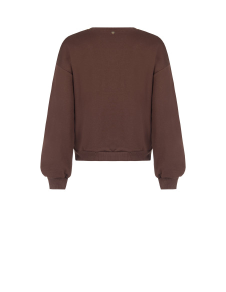 Sweat-shirt Regular en coton avec application de maxi paillettes « Rinascimento »