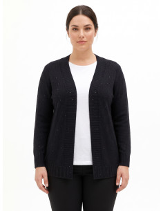 Maglione Curvy Cardigan Aperto Con Micro Paillettes Rinascimento Curvy