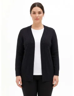 Pull cardigan ouvert Curvy avec micro-paillettes Rinascimento Curvy