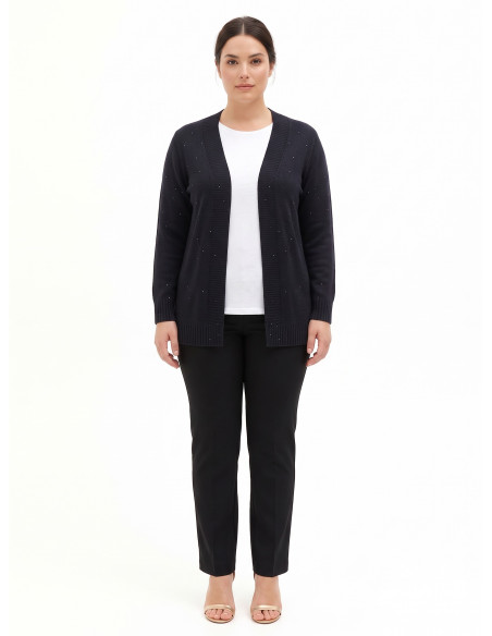 Maglione Curvy Cardigan Aperto Con Micro Paillettes Rinascimento Curvy