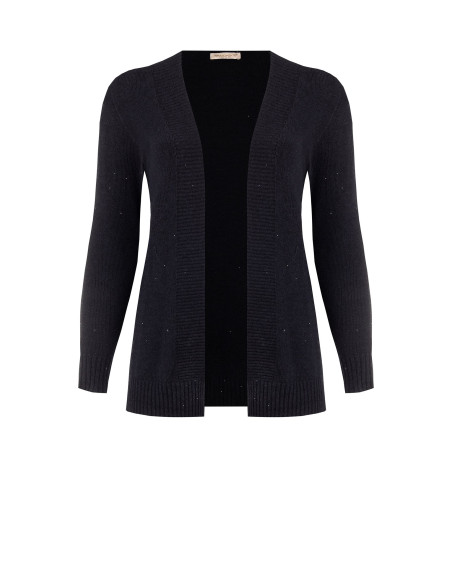 Curvy Open-Front Cardigan with Micro Sequins – Rinascimento Curvy