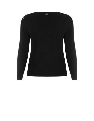 Curvy Fitted Jumper With Crochet Detail on the Shoulder – Rinascimento Curvy