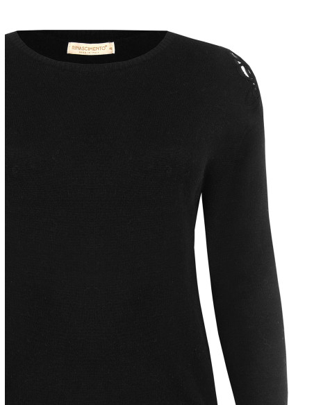 Pull Curvy cintré avec détail au crochet sur l'épaule – Rinascimento Curvy