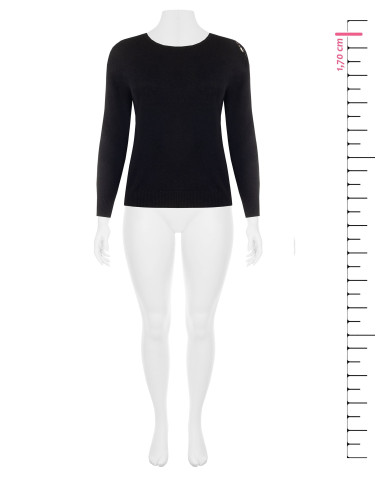 Pull Curvy cintré avec détail au crochet sur l'épaule – Rinascimento Curvy