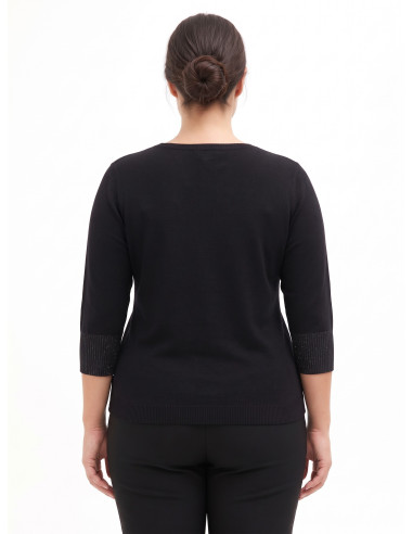 Pull moulant Curvy avec lurex aux poignets – Rinascimento Curvy