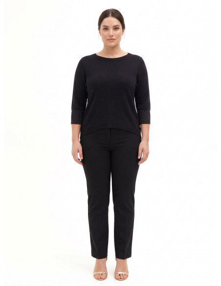 Maglione Curvy Aderente Con Lurex Nei Polsini Rinascimento Curvy
