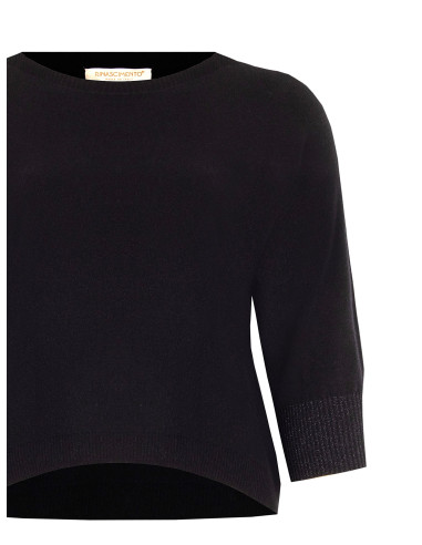 Pull moulant Curvy avec lurex aux poignets – Rinascimento Curvy