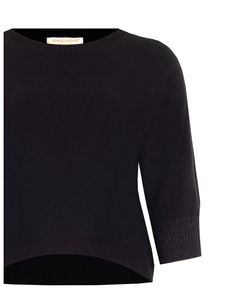 Pull moulant Curvy avec lurex aux poignets – Rinascimento Curvy