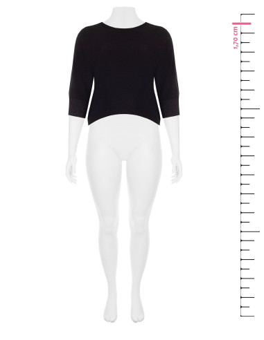 Maglione Curvy Aderente Con Lurex Nei Polsini Rinascimento Curvy