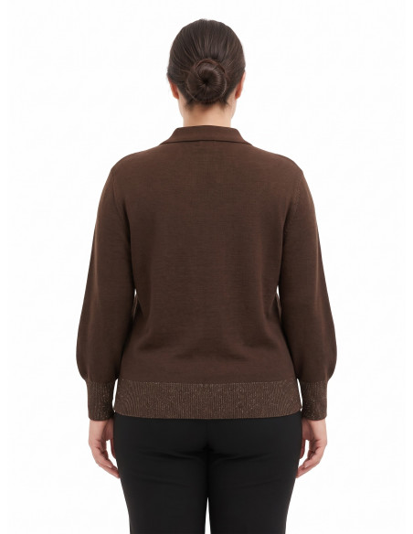 Maglione Curvy Stile Polo Con Maniche A Palloncino Rinascimento Curvy