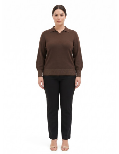 Pull Curvy style polo à manches ballon Rinascimento Curvy