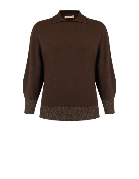 Pull Curvy style polo à manches ballon Rinascimento Curvy