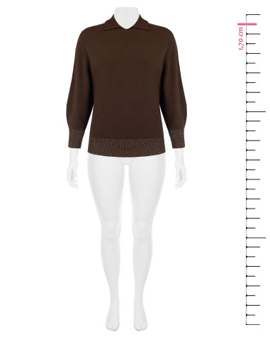 Maglione Curvy Stile Polo Con Maniche A Palloncino Rinascimento Curvy