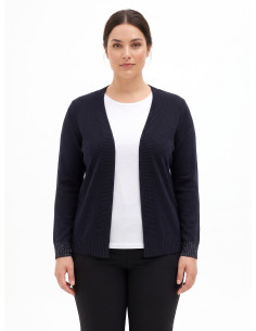 Pull cardigan ouvert Curvy avec des poignets en lurex – Rinascimento Curvy