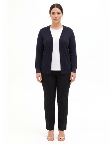 Maglione Curvy Cardigan Aperto Con Lurex Nei Polsini Rinascimento Curvy