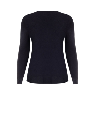 Curvy Open-Front Cardigan with Lurex on the Cuffs – Rinascimento Curvy