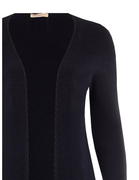 Maglione Curvy Cardigan Aperto Con Lurex Nei Polsini Rinascimento Curvy