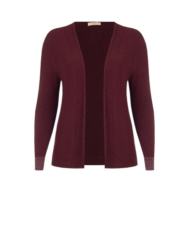 Maglione Curvy Cardigan Aperto Con Lurex Nei Polsini Rinascimento Curvy