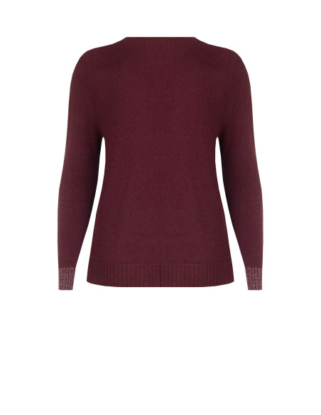 Pull cardigan ouvert Curvy avec des poignets en lurex – Rinascimento Curvy