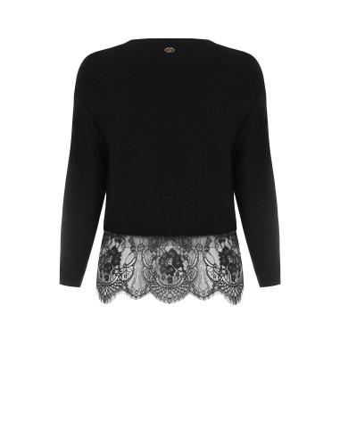 Curvy Crop Jumper with Floral Lace Hem – Rinascimento Curvy