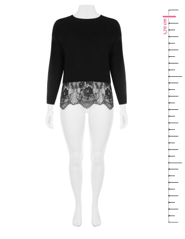 Curvy Crop Jumper with Floral Lace Hem – Rinascimento Curvy