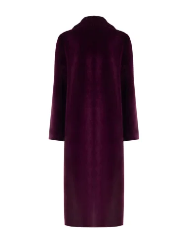 Reversible Long Faux Shearling Coat with Maxi Pockets Rinascimento
