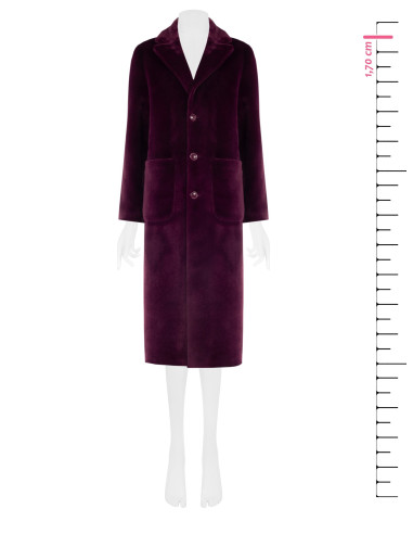 Cappotto Lungo In Simil Montone Reversibile Con Maxi Tasche Rinascimento
