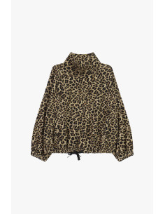 Dixie Animal-Print High-Necked Drawstring Top