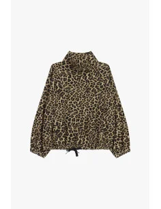Sweat à motif animalier, col montant et cordon de serrage « Dixie »