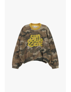 Dixie Graphic Print Camouflage Crew-neck Sweatshirt