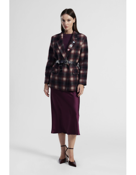 Dixie Plain-Coloured Flared Midi Skirt with Mid-Rise Waist