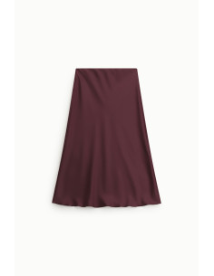 Dixie Plain-Coloured Flared Midi Skirt with Mid-Rise Waist 2