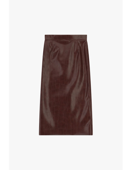 Dixie High-Waisted Long Skirt with Coconut Print