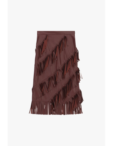 Gonna Midi Con Frange Diagonali Decorative Dixie