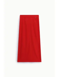 Dixie Plain-Coloured High-Waisted Midi Skirt 2