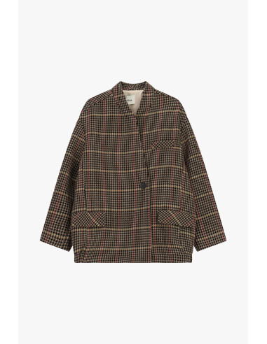 Dixie Checked Blazer with Patch Pockets