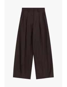 Pantaloni Palazzo Cropped Con Pieghe Frontali Dixie