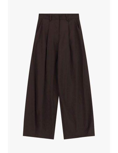 Pantaloni Palazzo Cropped Con Pieghe Frontali Dixie