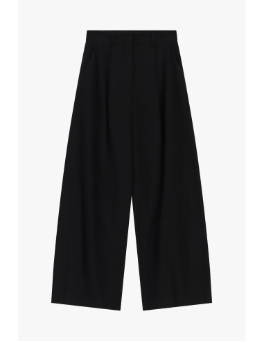 Pantalon palazzo court à plis sur le devant Dixie