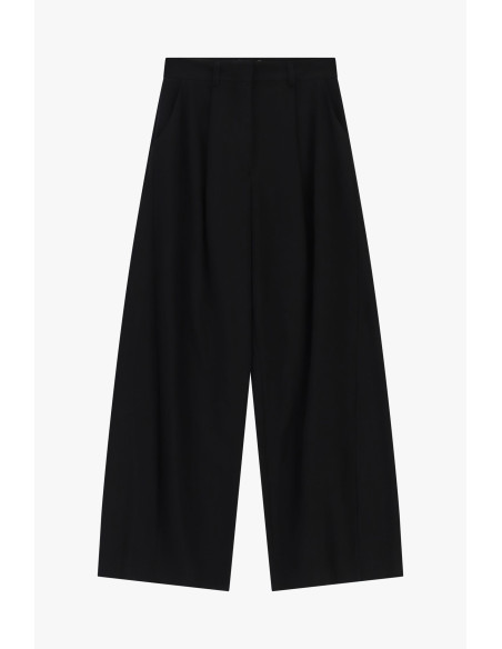 Pantalon palazzo court à plis sur le devant Dixie