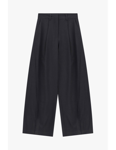 Pantalon palazzo court à plis sur le devant Dixie