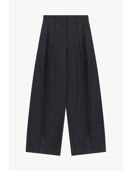 Pantaloni Palazzo Cropped Con Pieghe Frontali Dixie