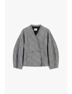 Dixie Checked Quilted Double-Breasted Jacket