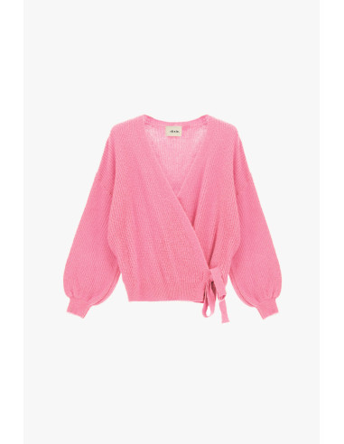 Wrap-style cardigan with wide sleeves and a Dixie bow - Vestiti Fir...