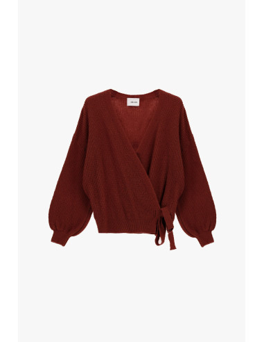 Wrap-style cardigan with wide sleeves and a Dixie bow - Vestiti Fir...