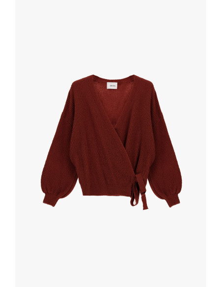 Cardigan croisé à manches larges et nœud Dixie - Vestiti Firmati Li...