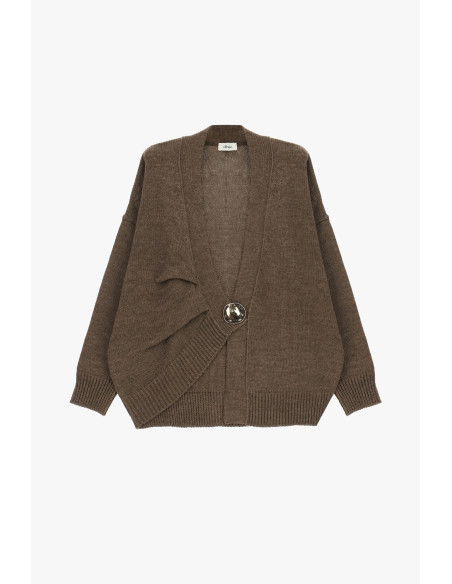 Cardigan Dixie à gros boutons et épaules tombantes - Vestiti Firmat...