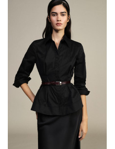 Camicia Con Pince Frontali E Taglio Svasato Dixie
